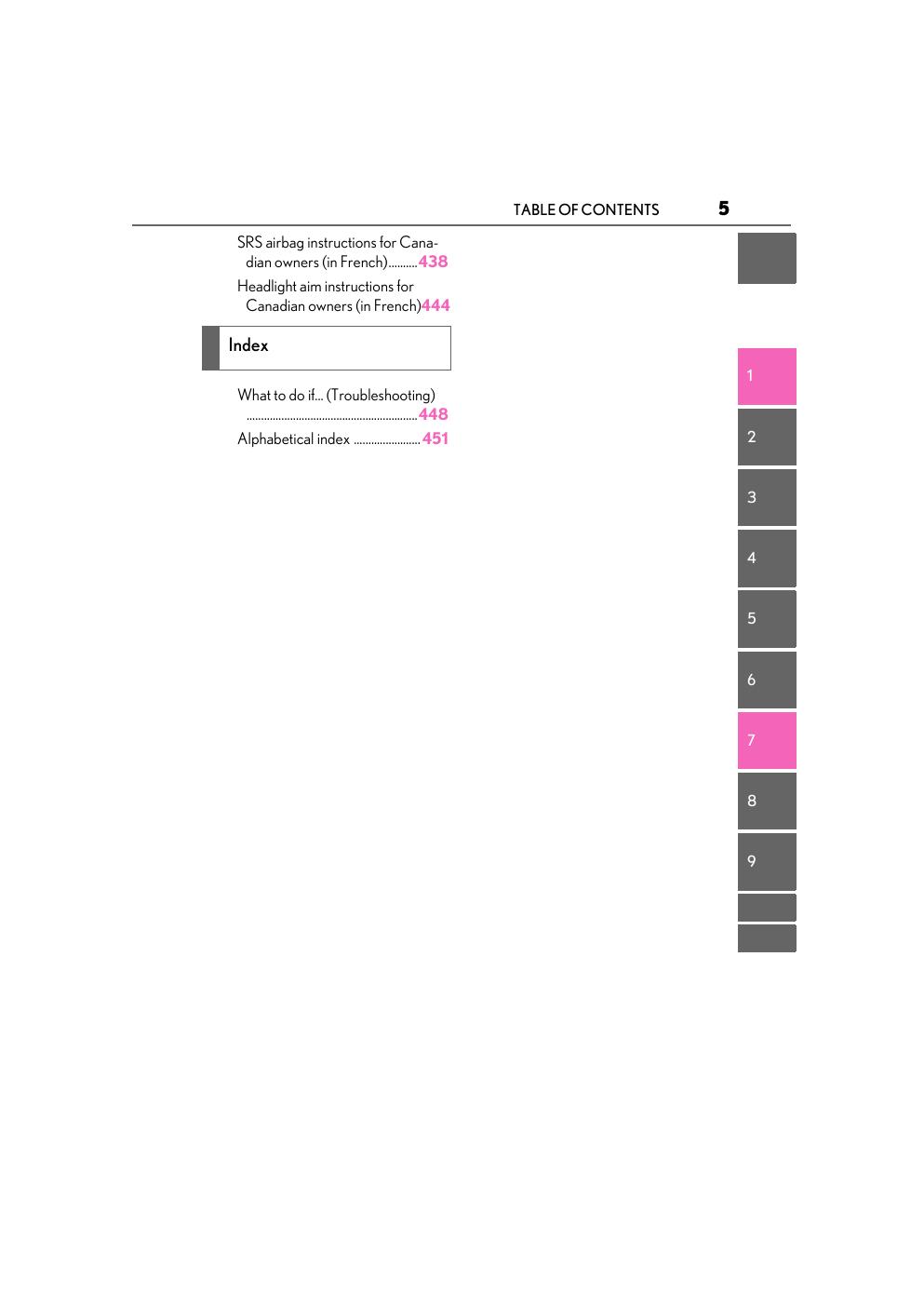Preview page 7 of 2022 Lexus ES 300h Owner's Manual