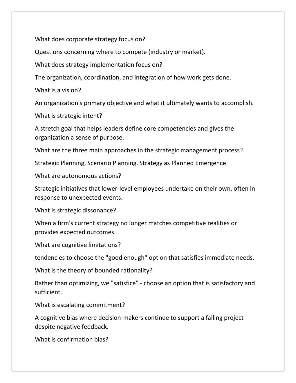 Preview page 2 of Business Strategy Exam 1 Review// UPDATED// 2026 VERSION