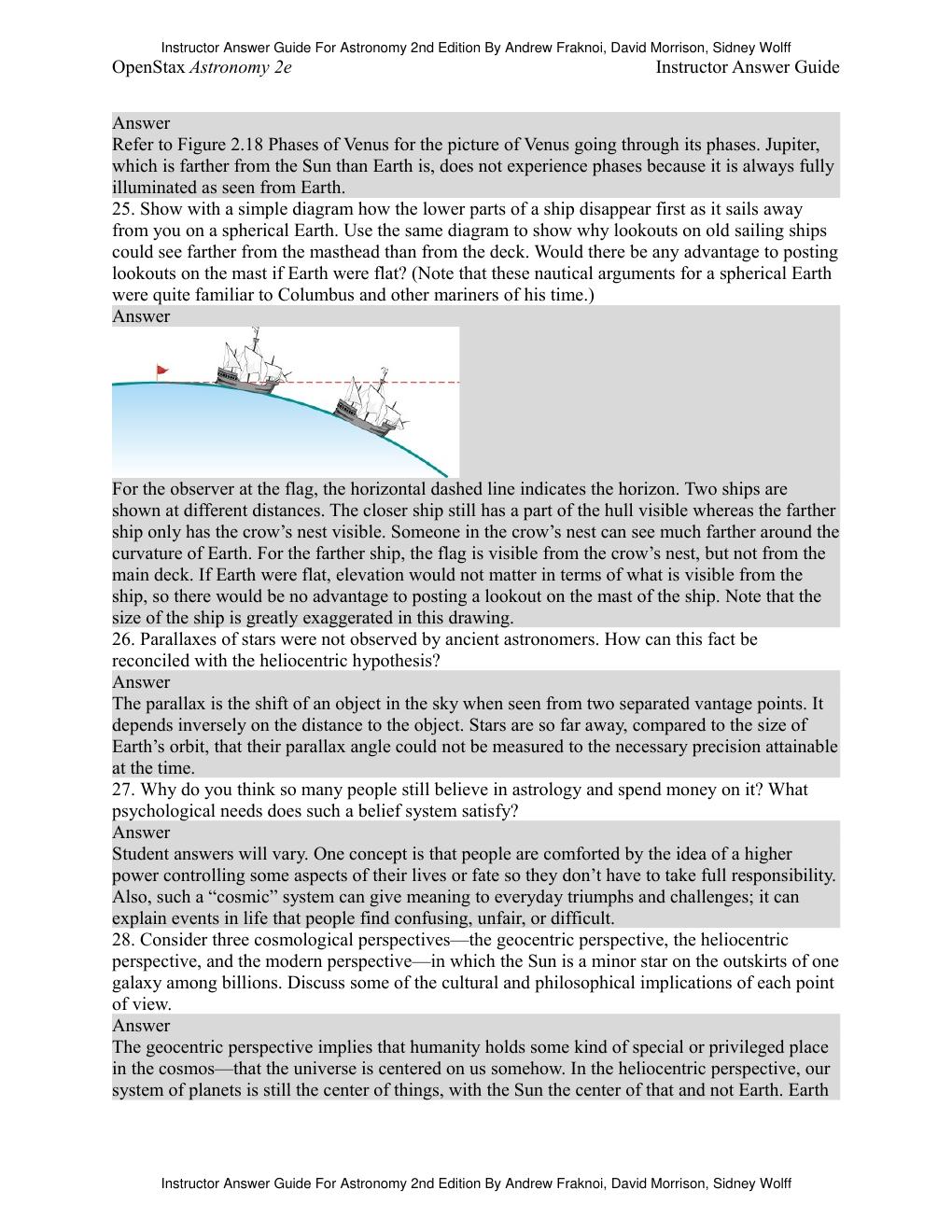Preview page 7 of Instructor Answer Guide Astronomy 2nd Edition By Andrew Fraknoi, David Morrison, Sidney Wolff