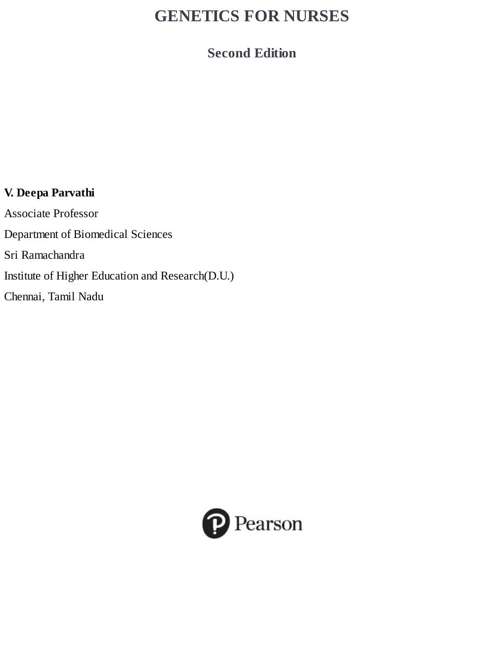 Preview page 3 of eBook PDF Genetics for Nurses 2nd Edition By V Deepa Parvathi