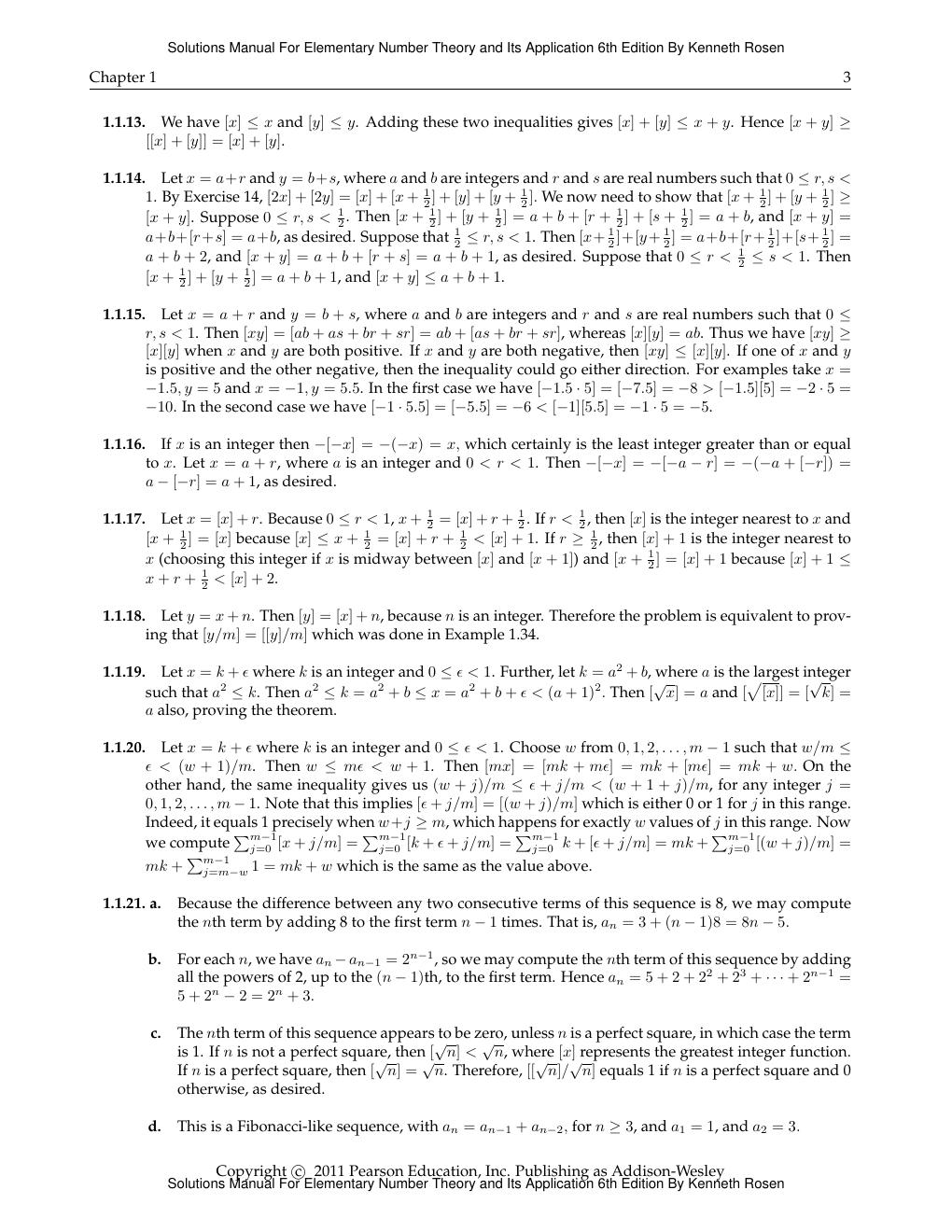 Preview page 7 of Solutions Manual Elementary Number Theory and Its Application 6th Edition By Kenneth Rosen