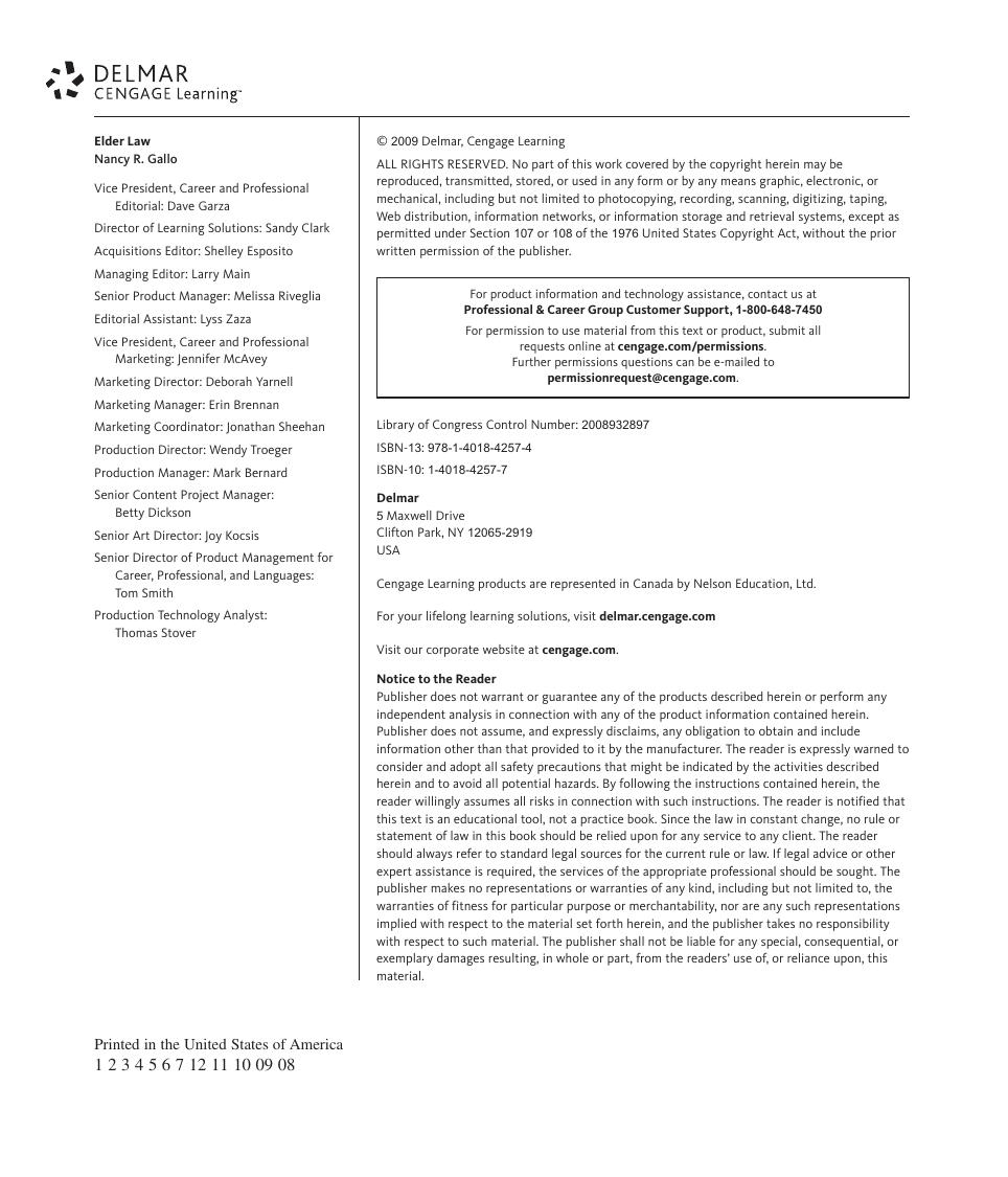 Preview page 3 of Elder Law 1st Edition By Nancy R Gallo