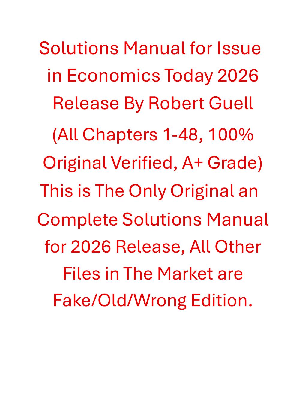 Preview page 2 of Solutions Manual Issues in Economics Today 2026 Release By Robert Guell