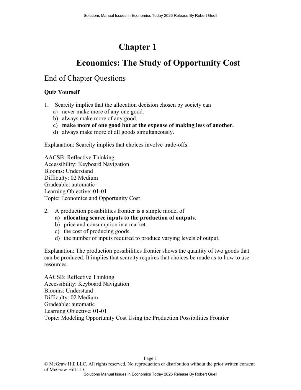 Preview page 3 of Solutions Manual Issues in Economics Today 2026 Release By Robert Guell