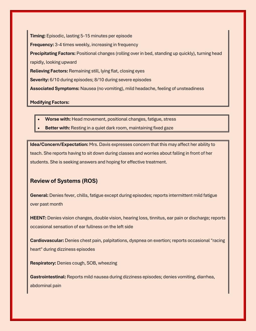 Preview page 3 of Advanced DDx Case Study: Sheila Davis (68-Year-Old Female  Presenting with Dizziness) | Complete Patient Interview, HPI,