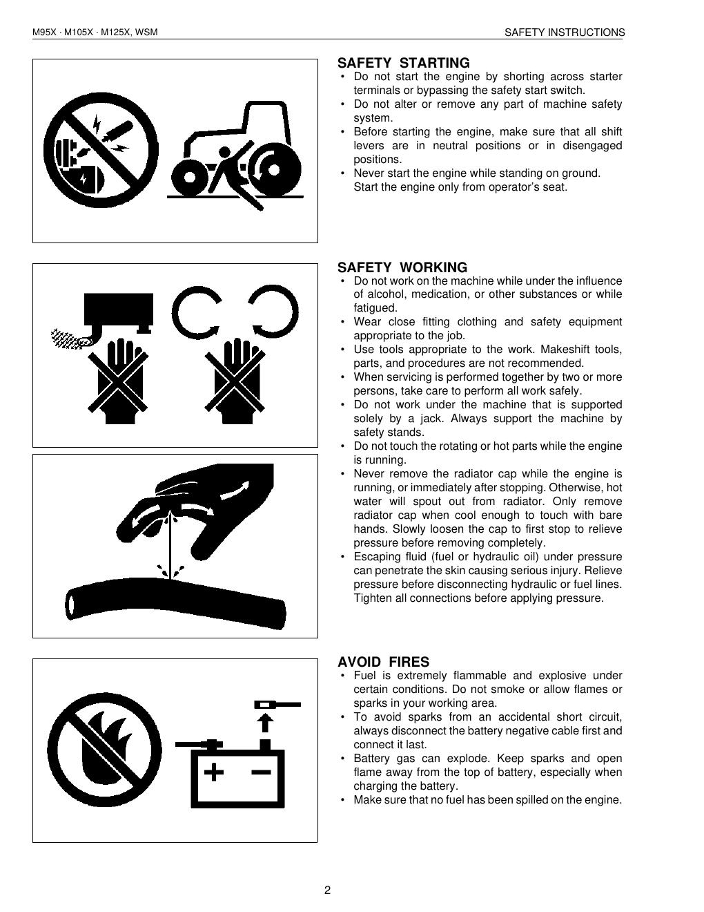Preview page 4 of KUBOTA M95X M105X M125X WORKSHOP MANUAL