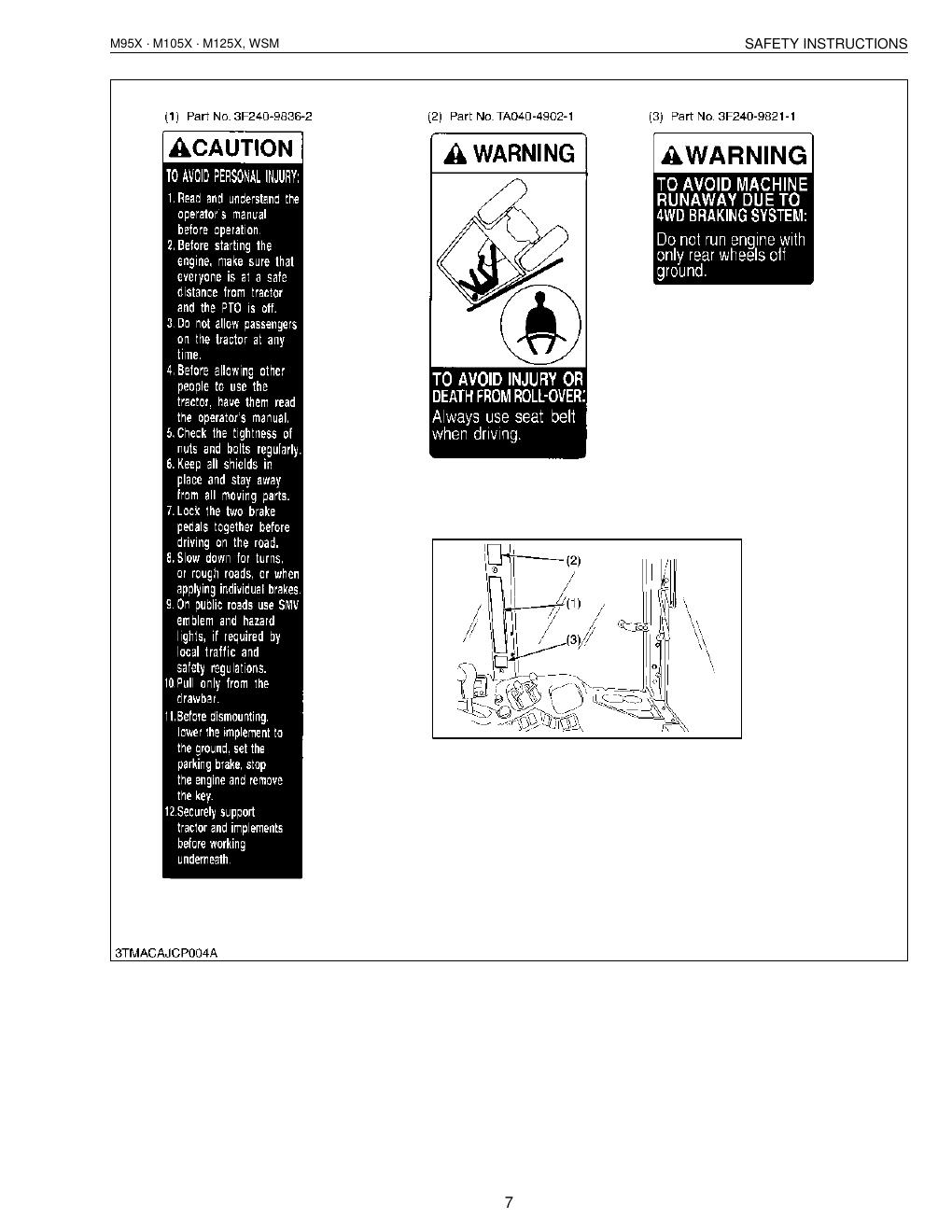 Preview page 9 of KUBOTA M95X M105X M125X WORKSHOP MANUAL