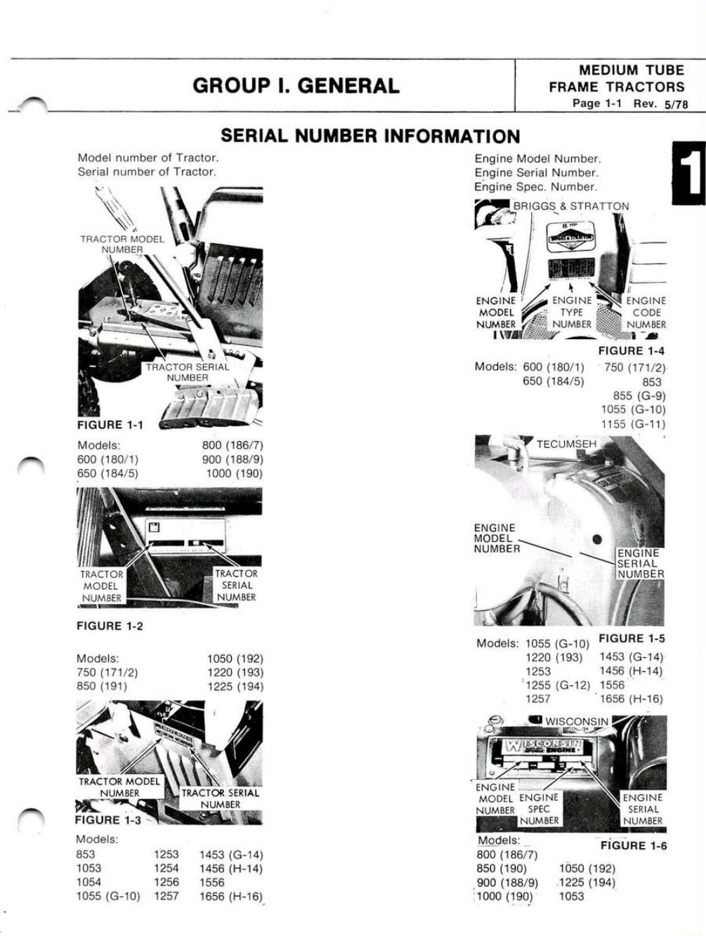 Preview page 5 of Bolens Husky medium tube frame 1962-1978 Tractor Technical Workshop Manual