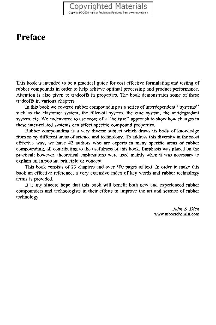 Preview page 4 of eBook PDF Rubber Technology Compounding and Testing for Performance 2nd Edition By John Dick