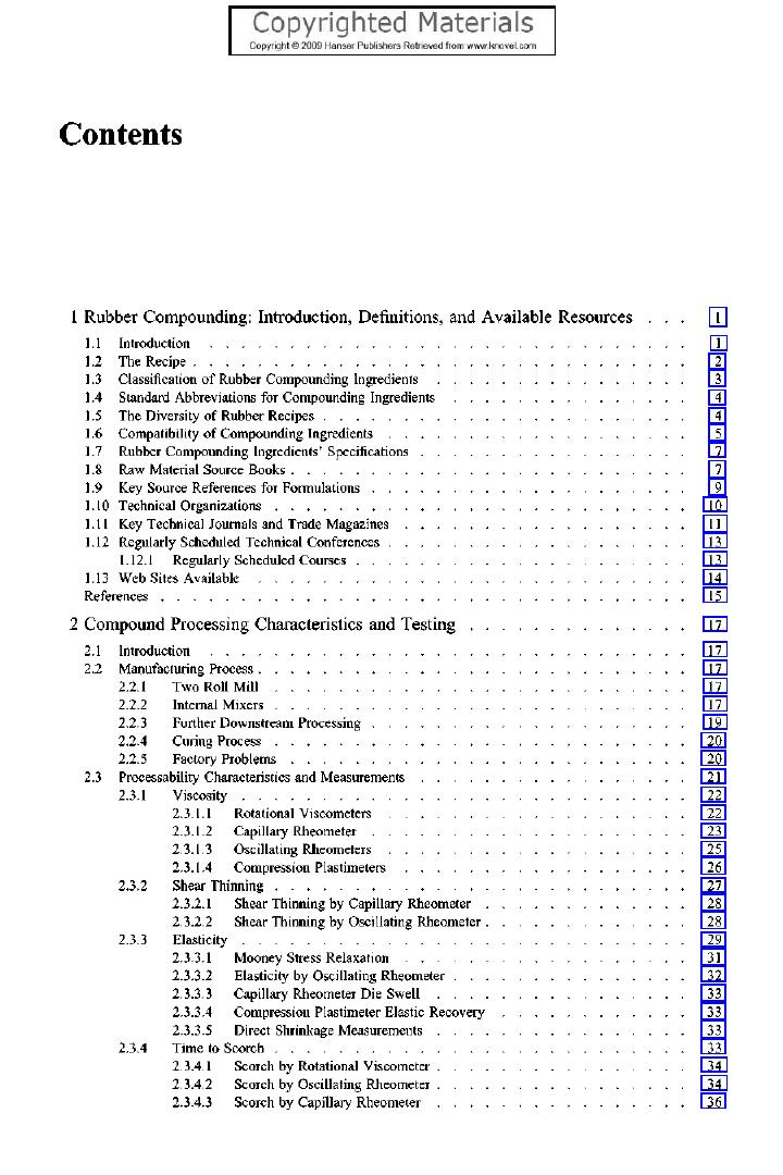 Preview page 5 of eBook PDF Rubber Technology Compounding and Testing for Performance 2nd Edition By John Dick