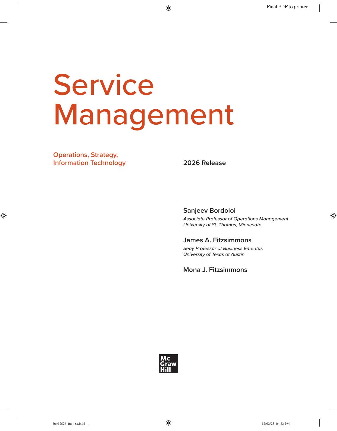 Preview page 2 of Service Management Operations Strategy Information Technology 2026 EverGreen Release By Sanjeev Bordoloi, James Fitzsimm