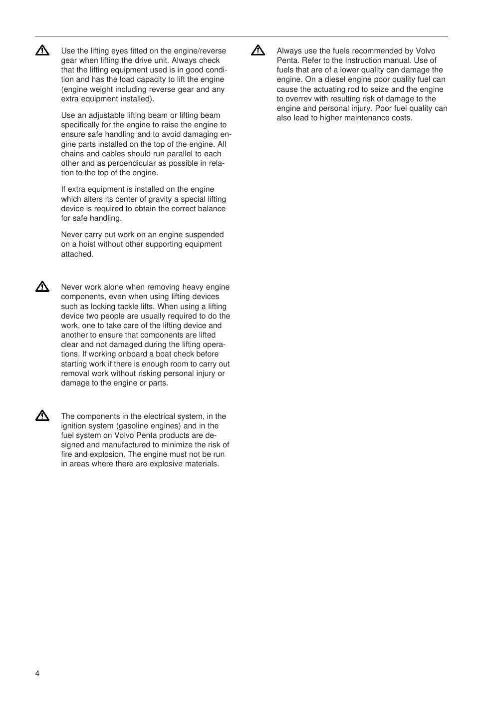 Preview page 6 of VOLVO PENTA ENGINE - MD2010 MD2020 MD2030 MD2040 - WORKSHOP SERVICE MANUAL