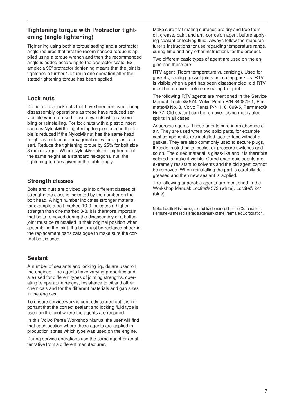 Preview page 9 of VOLVO PENTA ENGINE - MD2010 MD2020 MD2030 MD2040 - WORKSHOP SERVICE MANUAL