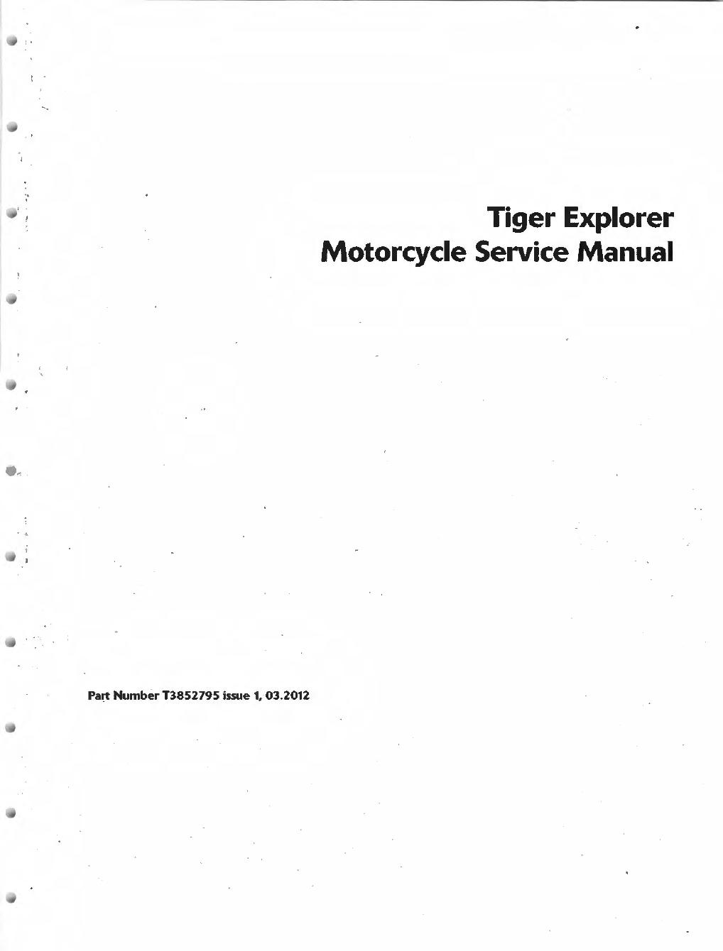 Preview page 2 of Triumph Tiger Explorer 1200 2012-2015 Service Repair Manual