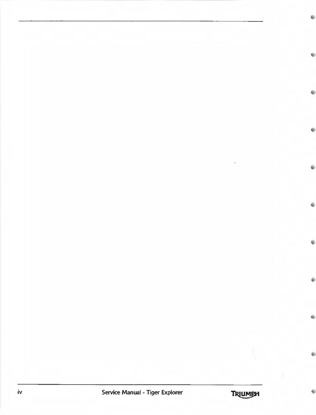 Preview page 4 of Triumph Tiger Explorer 1200 2012-2015 Service Repair Manual