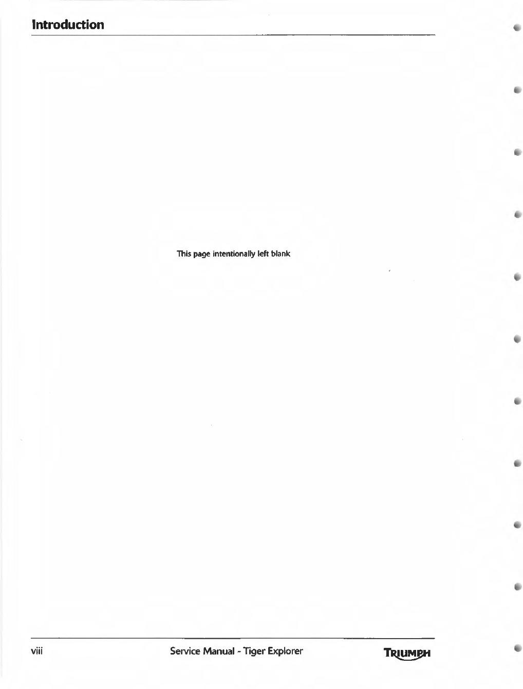 Preview page 8 of Triumph Tiger Explorer 1200 2012-2015 Service Repair Manual