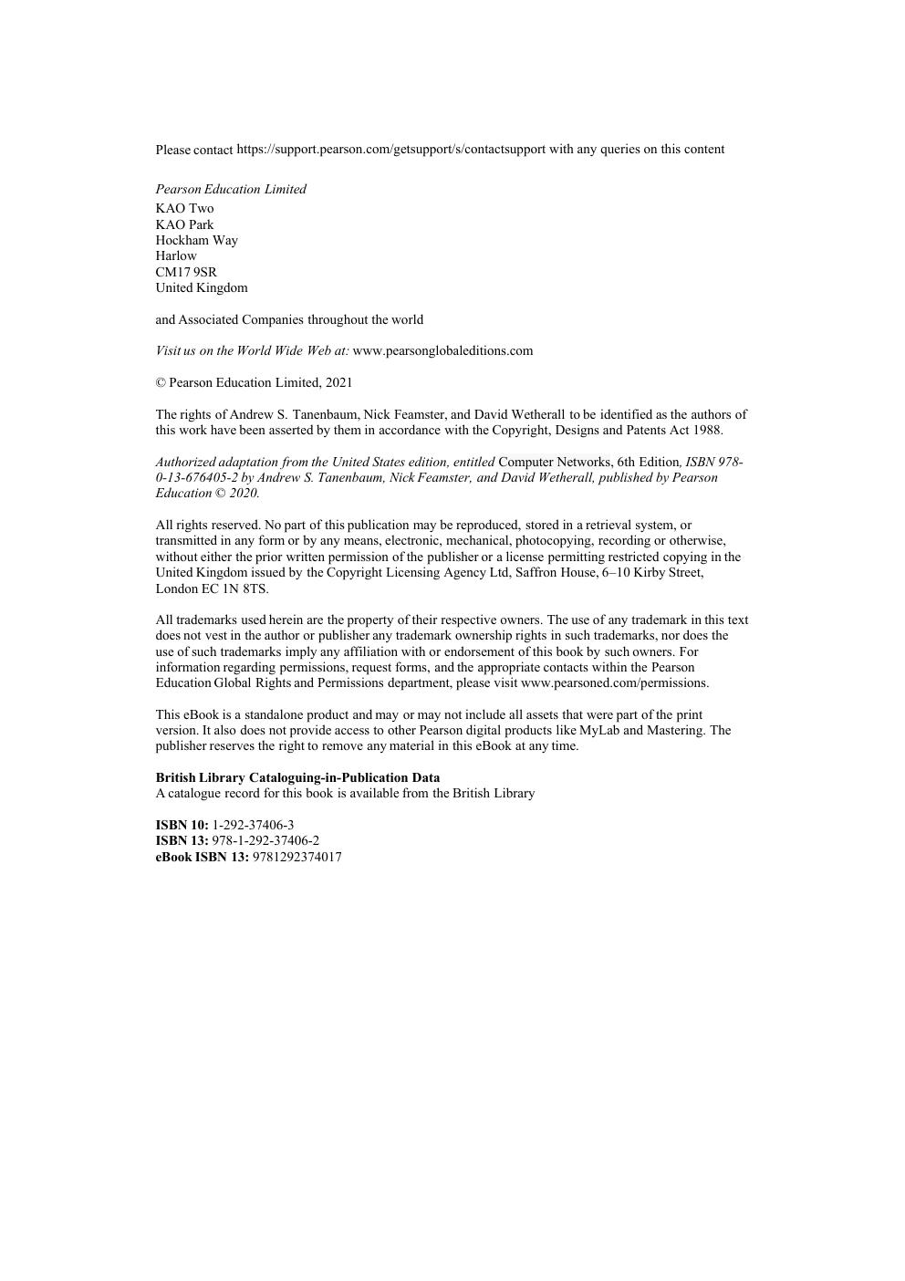 Preview page 5 of Computer Networks 6th Global Edition By Andrew Tanenbaum, Nick Feamster