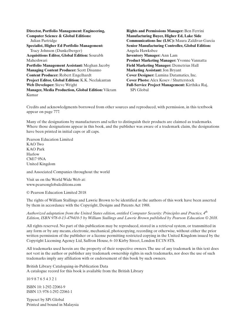 Preview page 4 of Computer Security Principles and Practice 4th Global Edition By William Stallings, Lawrie Brown