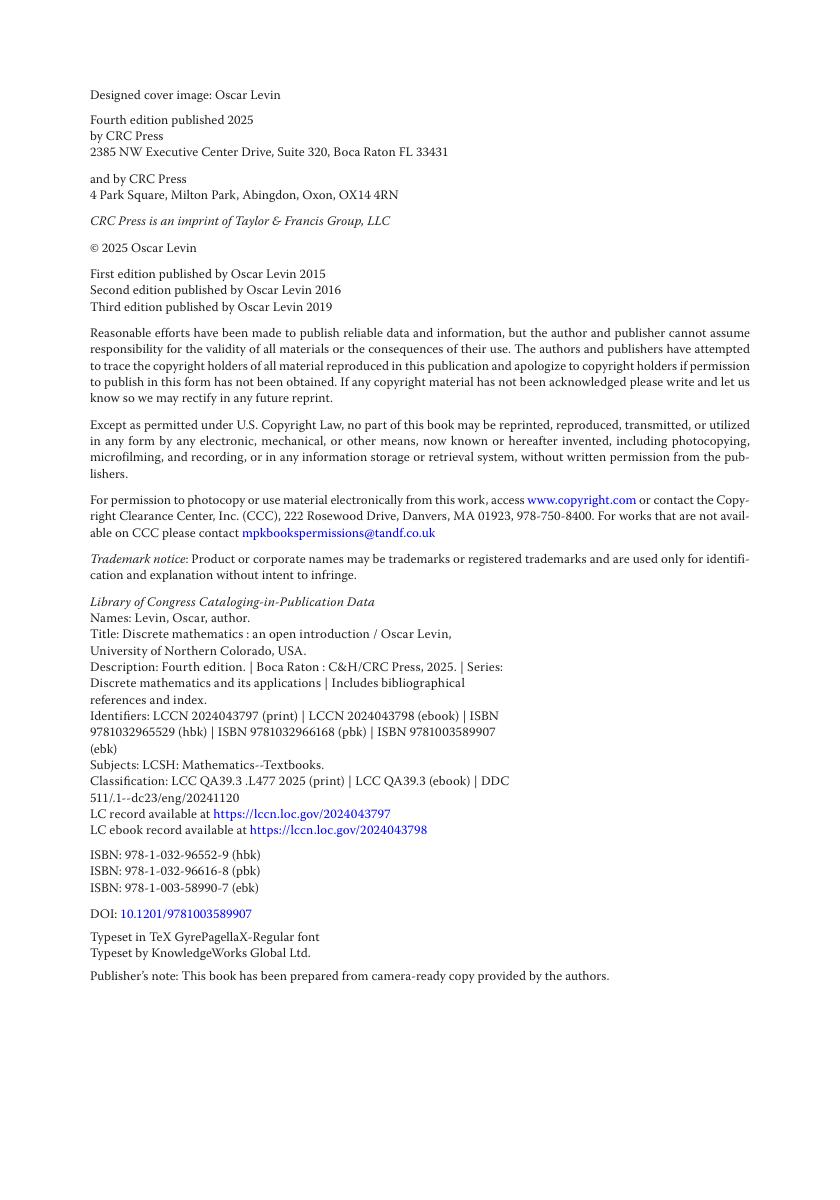Preview page 5 of Discrete Mathematics An Open Introduction 4th Edition By Oscar Levin