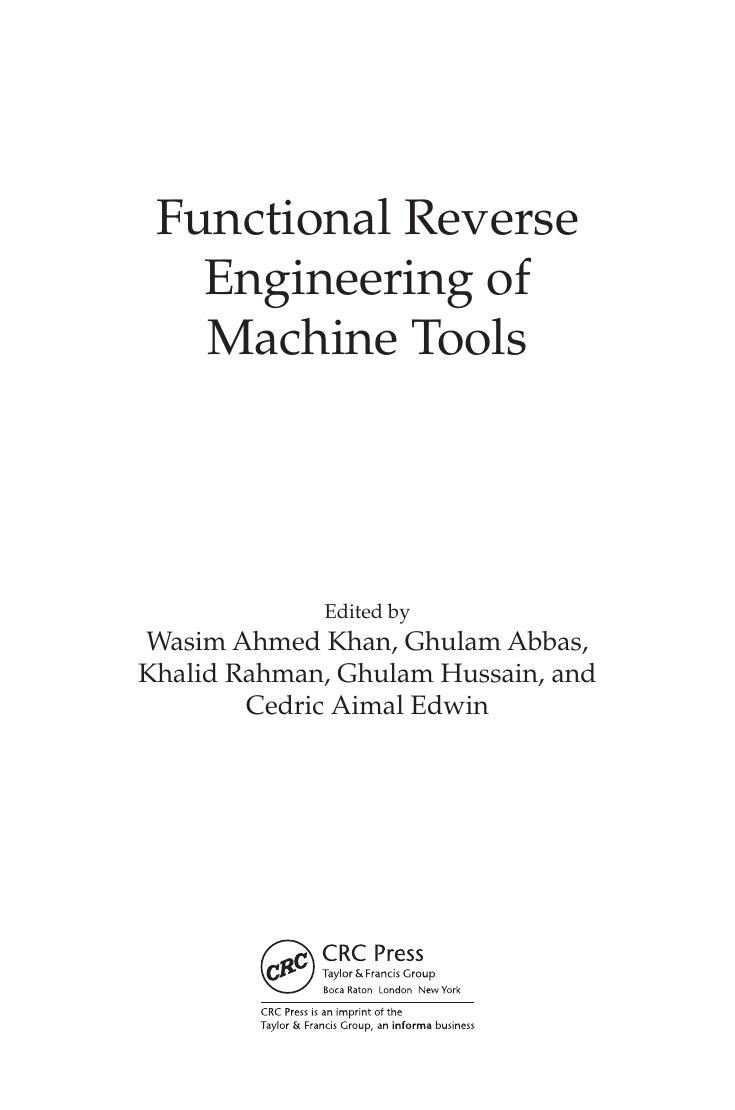 Preview page 3 of Functional Reverse Engineering of Machine Tools 1st Edition By Wasim Ahmed Khan