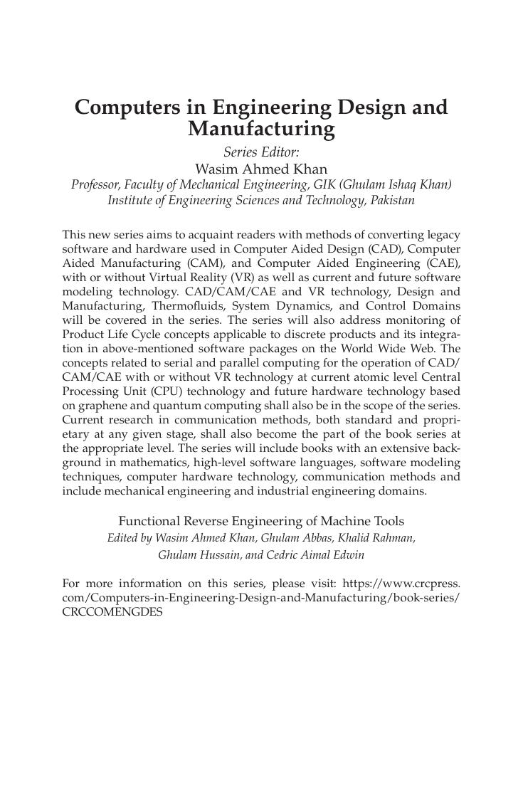 Preview page 4 of Functional Reverse Engineering of Machine Tools 1st Edition By Wasim Ahmed Khan
