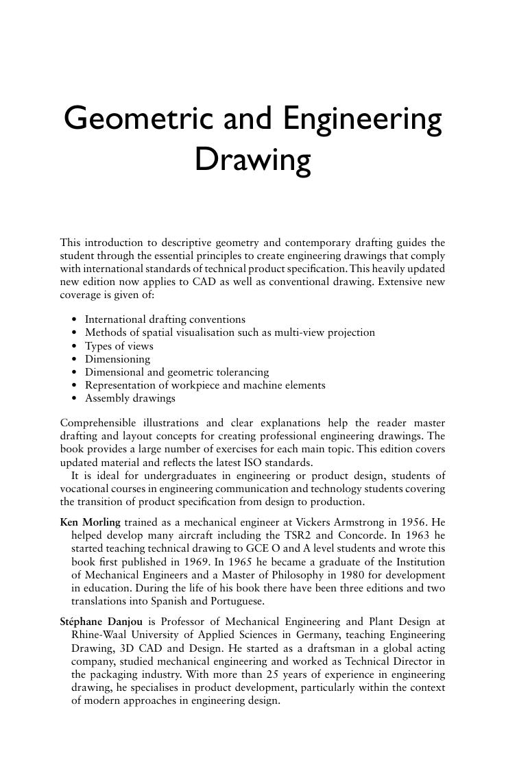 Preview page 3 of Geometric and Engineering Drawing 4th Edition By Ken Morling, Stéphane Danjou