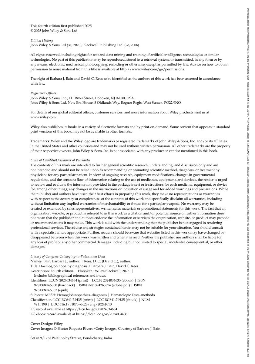 Preview page 4 of eBook PDF Haemoglobinopathy Diagnosis 4th Edition By Barbara Bain, David Rees