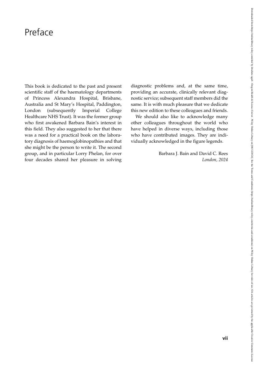 Preview page 6 of eBook PDF Haemoglobinopathy Diagnosis 4th Edition By Barbara Bain, David Rees