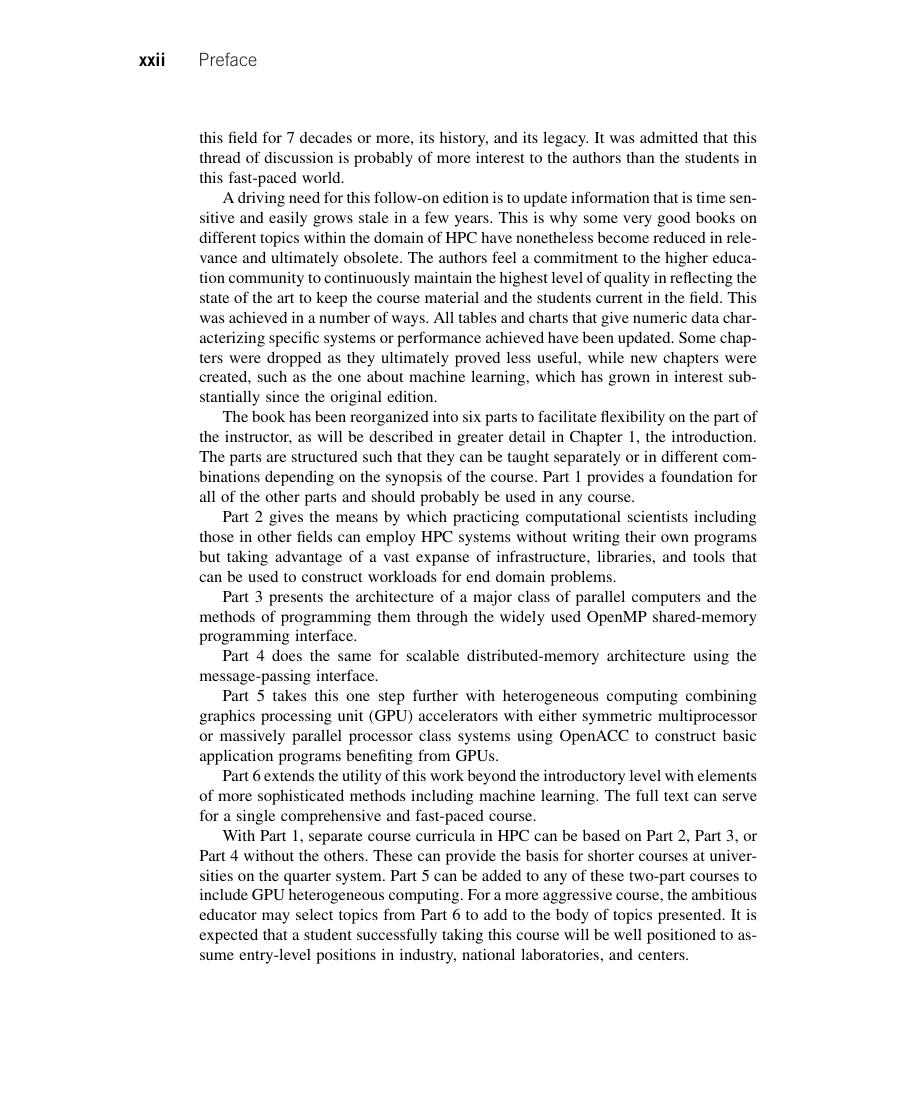 Preview page 9 of eBook PDF High Performance Computing Modern Systems and Practices 1st Edition By Thomas Sterling, Maciej Brodowicz, Matt