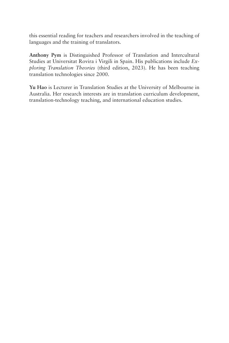 Preview page 5 of How to Augment Language Skills Generative AI and Machine Translation in Language Learning and Translator Training 1st Ed