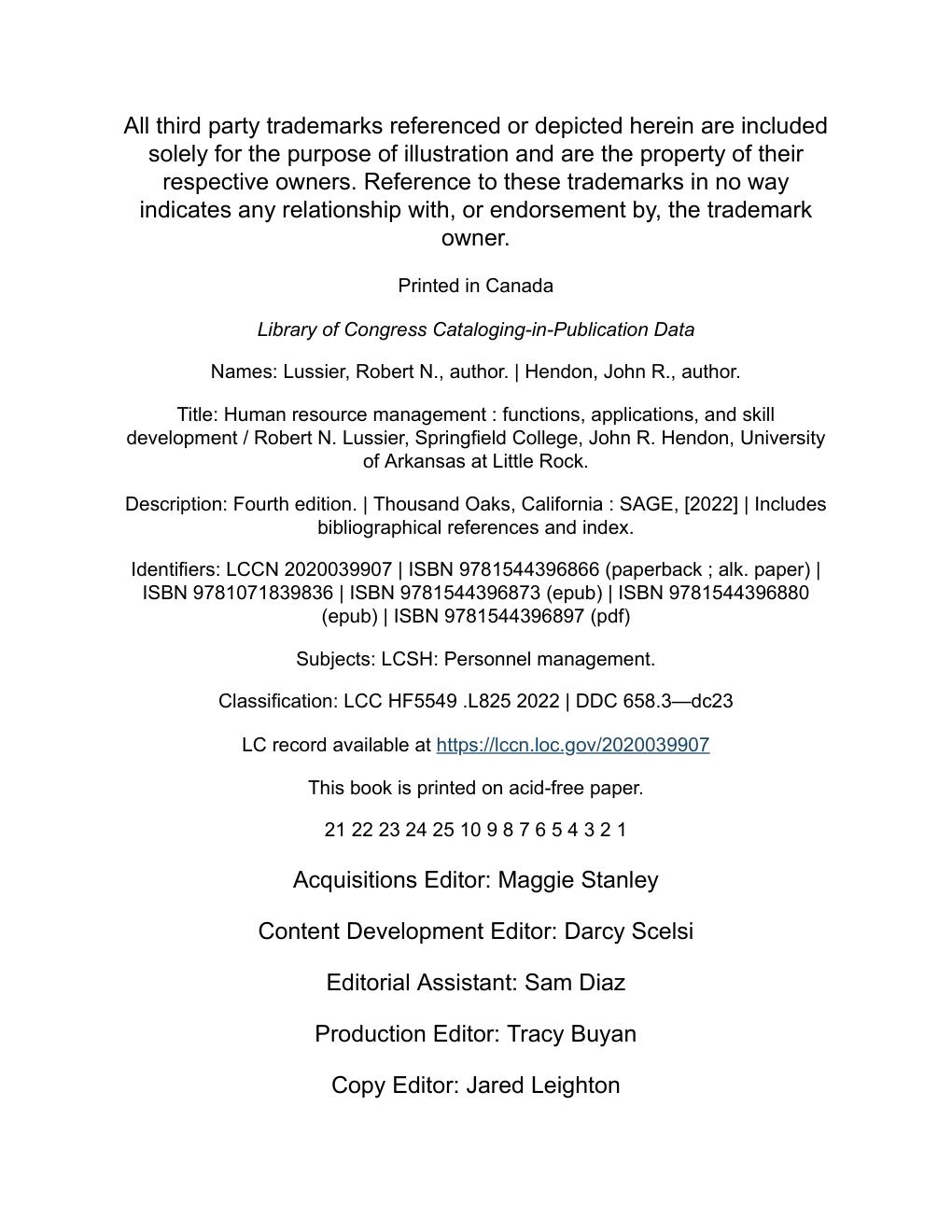 Preview page 7 of Human Resource Management 4th Edition By Robert Lussier John Hendon