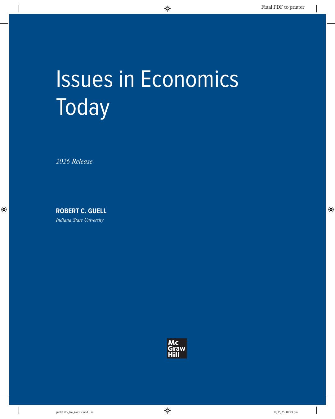 Preview page 3 of ISE Issues in Economics Today 2026 Release By Robert Guell