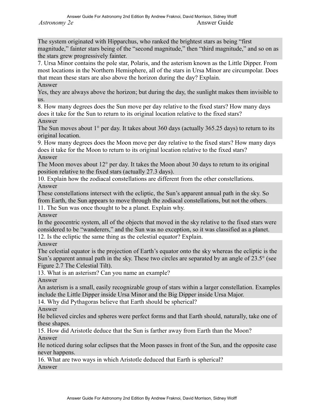 Preview page 5 of Instructor Answer Guide Astronomy 2nd Edition By Andrew Fraknoi, David Morrison, Sidney Wolff (OpenStax)