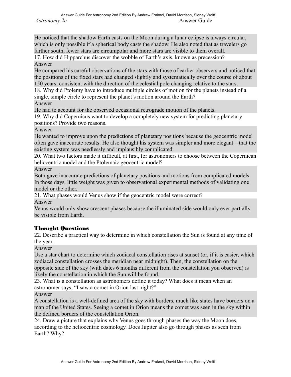 Preview page 8 of Instructor Answer Guide Astronomy 2nd Edition By Andrew Fraknoi, David Morrison, Sidney Wolff (OpenStax)