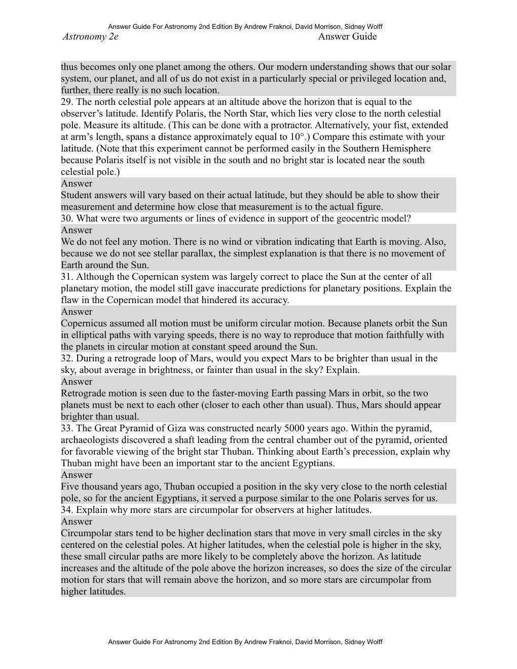 Preview page 10 of Instructor Answer Guide Astronomy 2nd Edition By Andrew Fraknoi, David Morrison, Sidney Wolff (OpenStax)