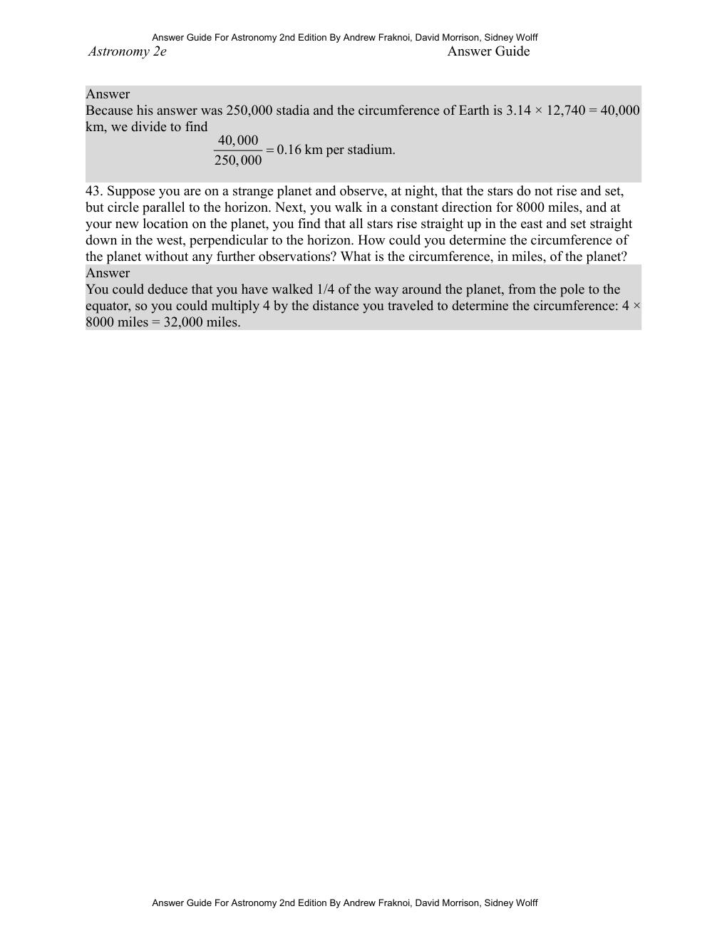 Preview page 10 of Instructor Answer Guide Astronomy 2nd Edition By Andrew Fraknoi, David Morrison, Sidney Wolff (OpenStax)