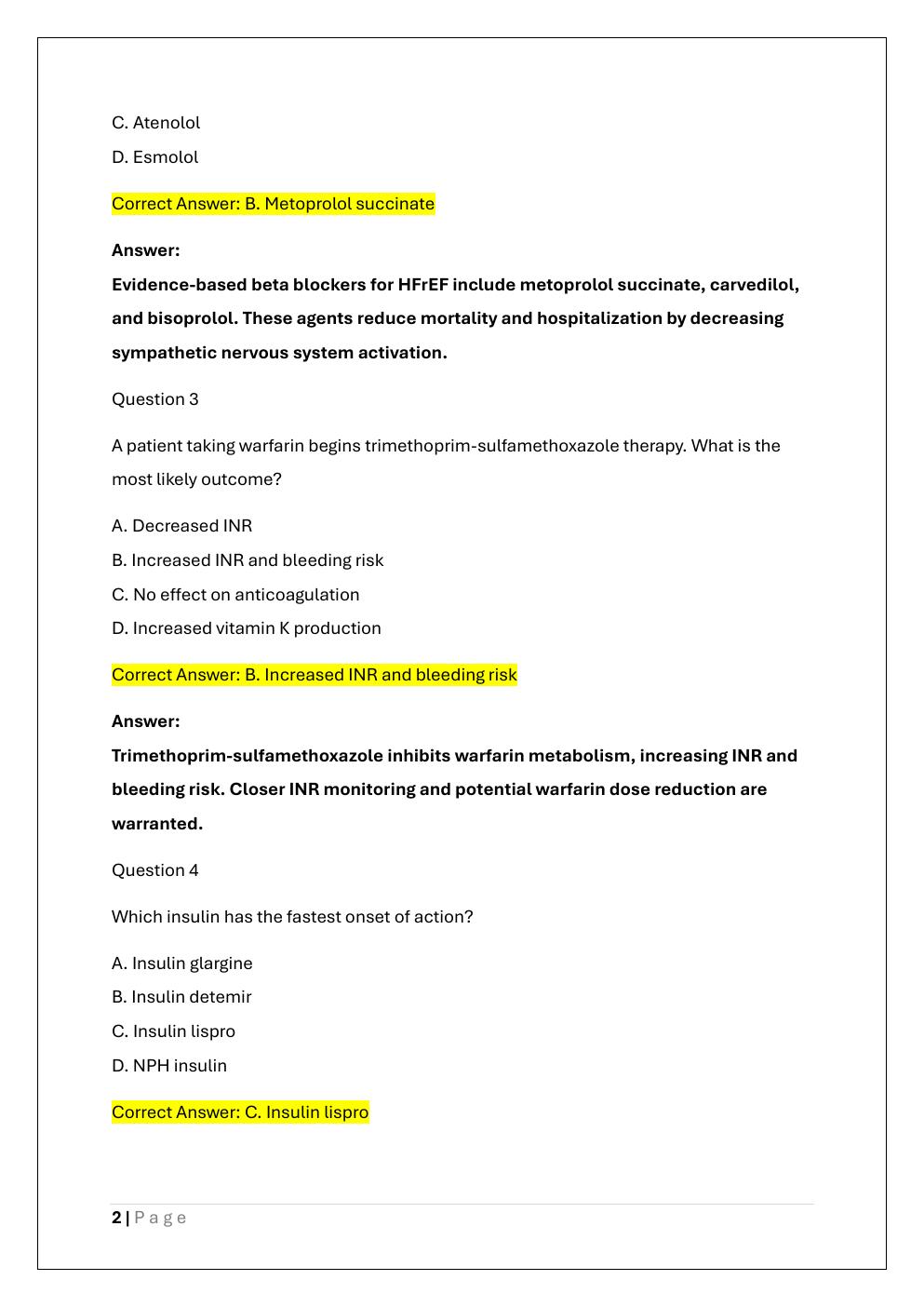Preview page 2 of WGU D116 ADVANCED PHARMACOLOGY OA  EXAM