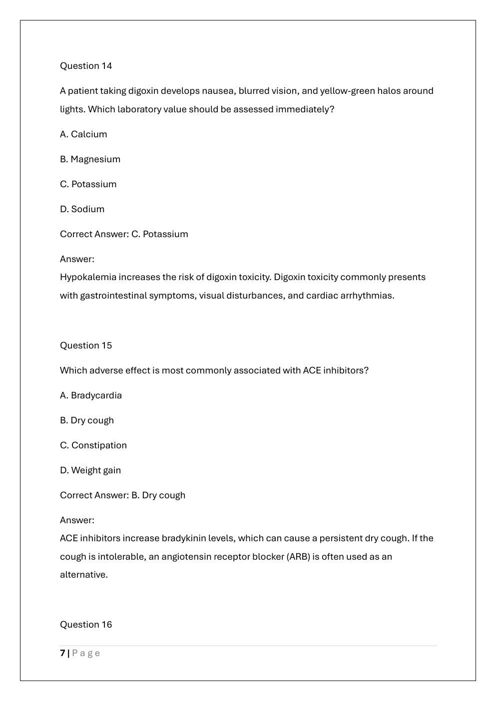 Preview page 7 of WGU D116 ADVANCED PHARMACOLOGY OA  EXAM