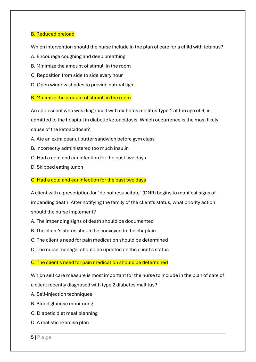 Preview page 5 of LEADERSHIP HESI EXAM PREP TEST BANK 1