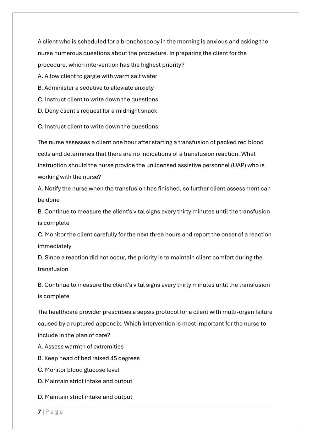 Preview page 7 of LEADERSHIP HESI EXAM PREP TEST BANK 1