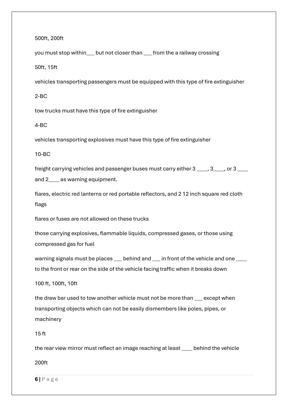 Preview page 6 of LOUISIANA CLASS D CHAUFFEUR LICENSE  EXAM