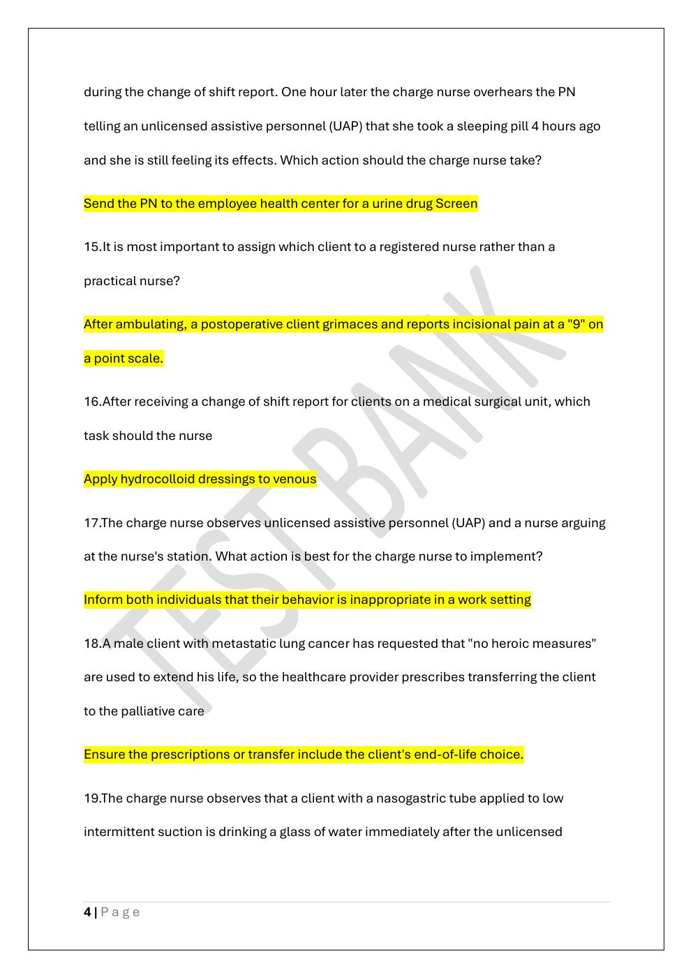 Preview page 4 of LEADERSHIP HESI EXAM PREP TEST BANK 2