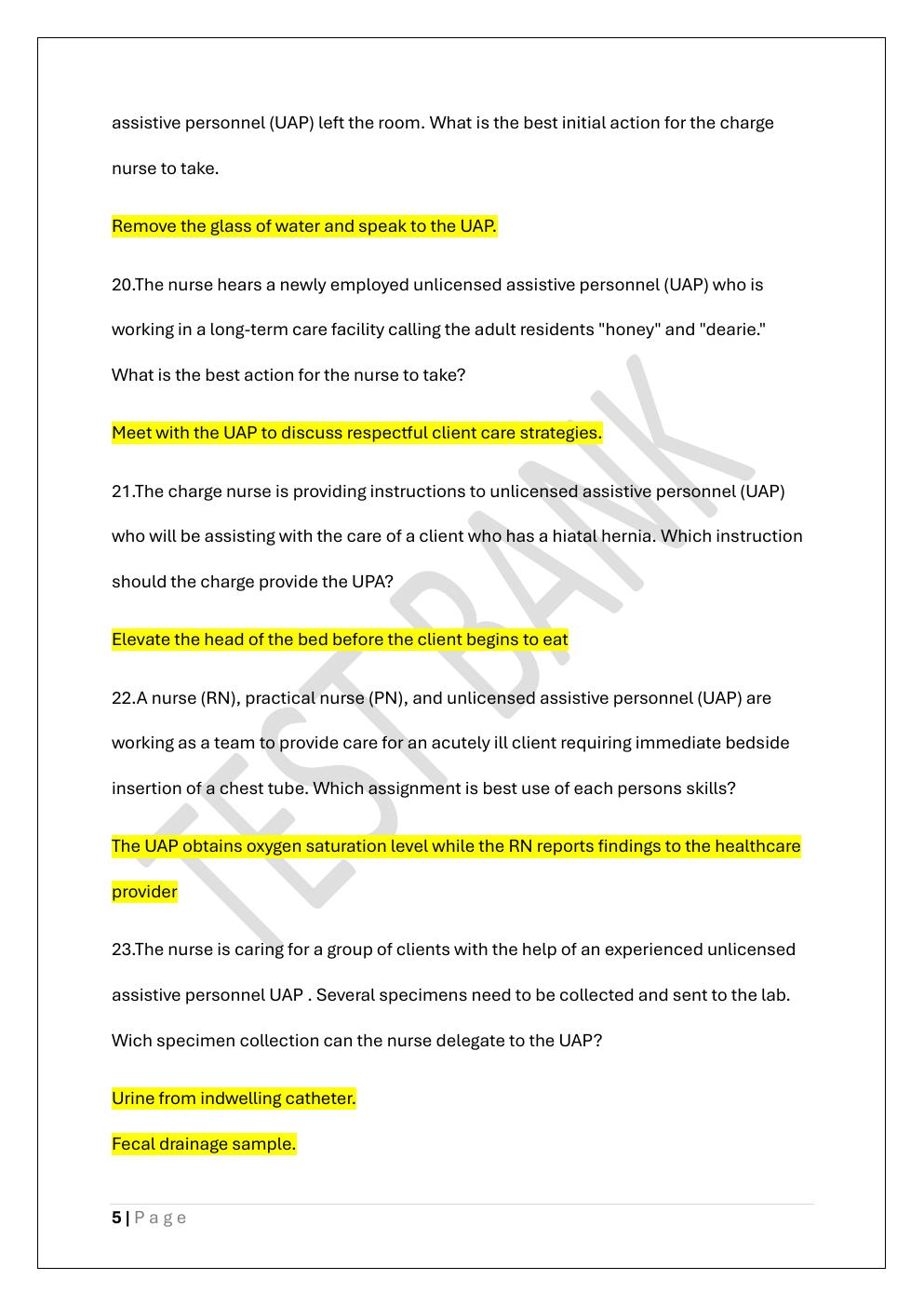 Preview page 5 of LEADERSHIP HESI EXAM PREP TEST BANK 2