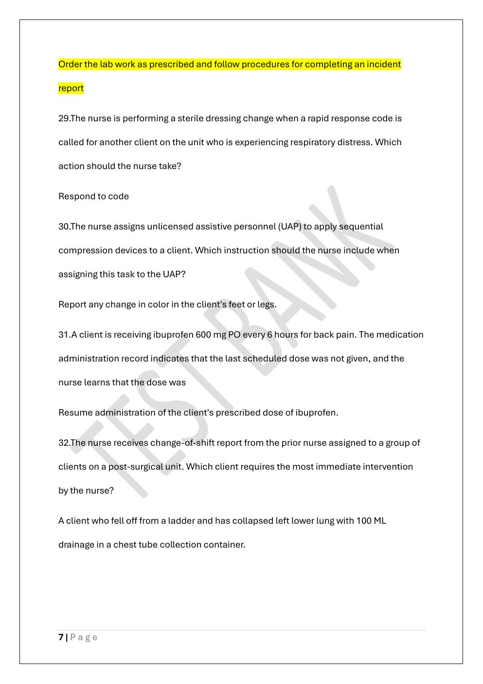 Preview page 7 of LEADERSHIP HESI EXAM PREP TEST BANK 2