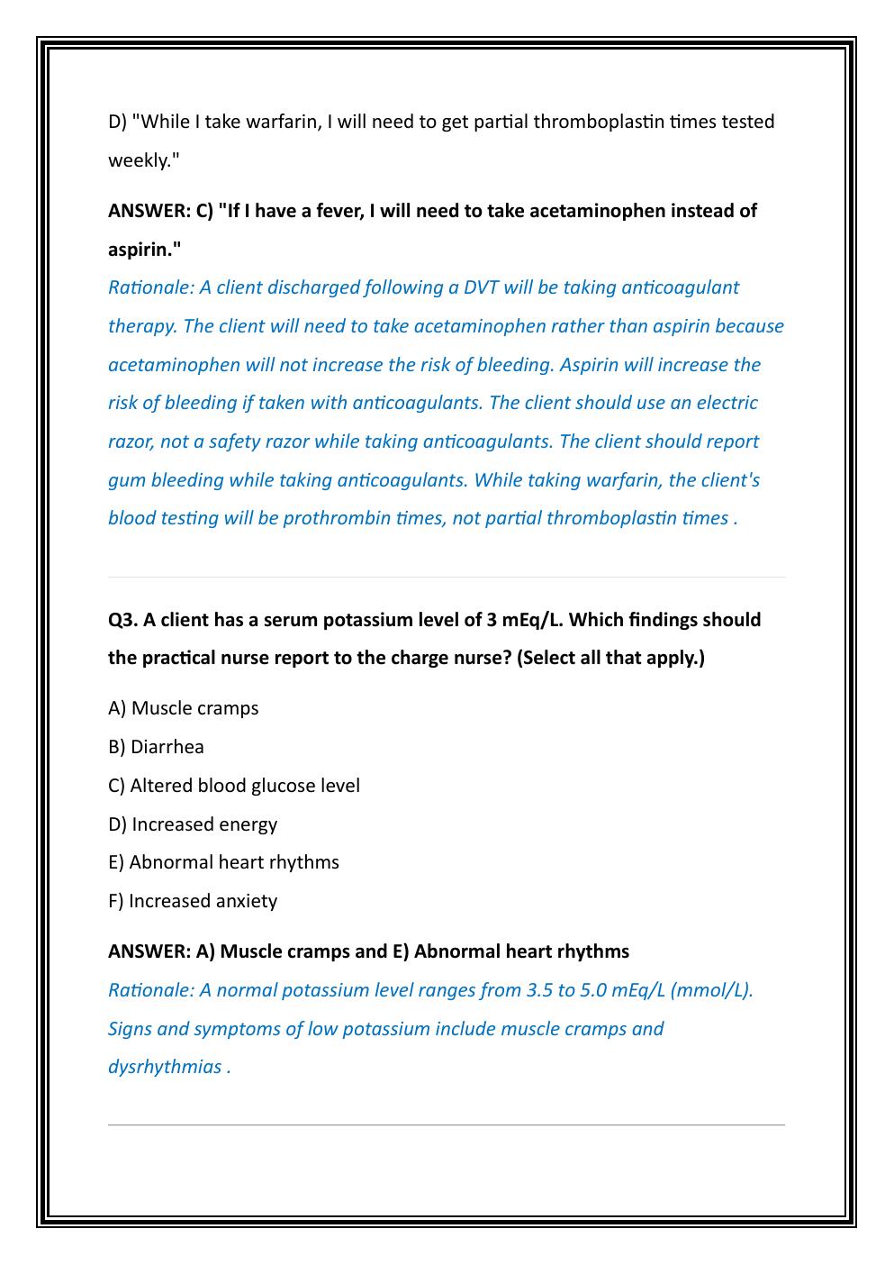 Preview page 2 of HESI PN MED-SURG TEST BANK