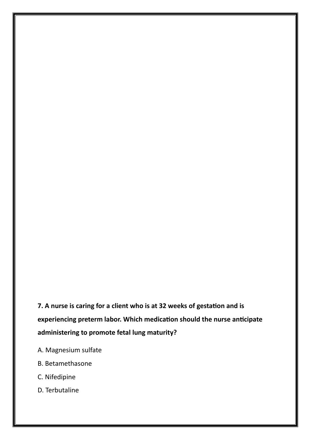Preview page 8 of ATI RN MATERNAL NEWBORN OB 2023-2026