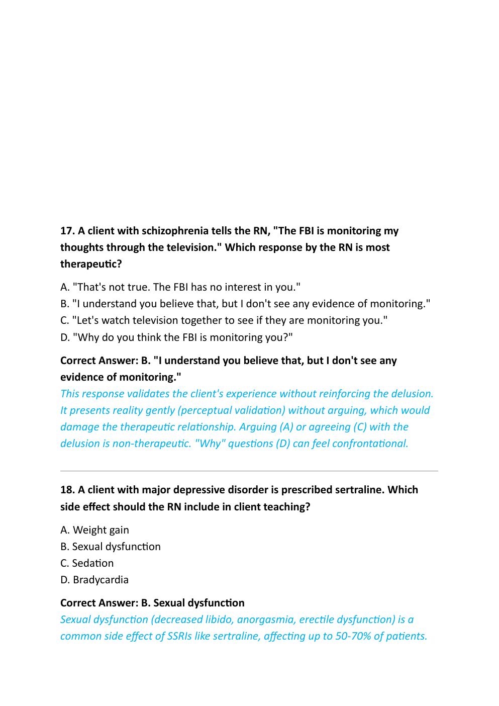 Preview page 7 of ATI RN Mental Health 2023-2026