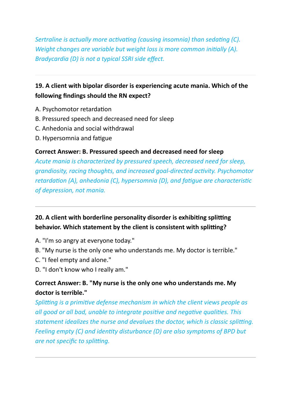 Preview page 8 of ATI RN Mental Health 2023-2026