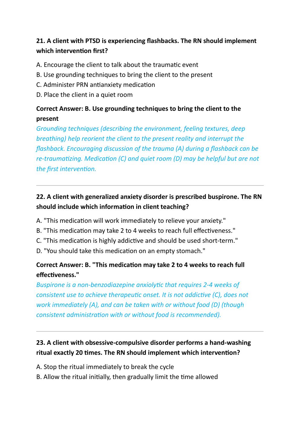Preview page 9 of ATI RN Mental Health 2023-2026