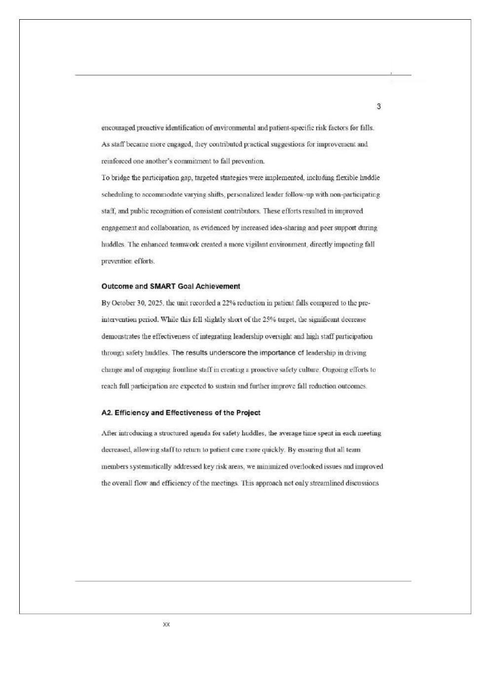 Preview page 4 of WGU D161 Capstone Complete HIP Paper: Safety Huddle Implementation to Reduce Falls | 2026 Update with complete solutions
